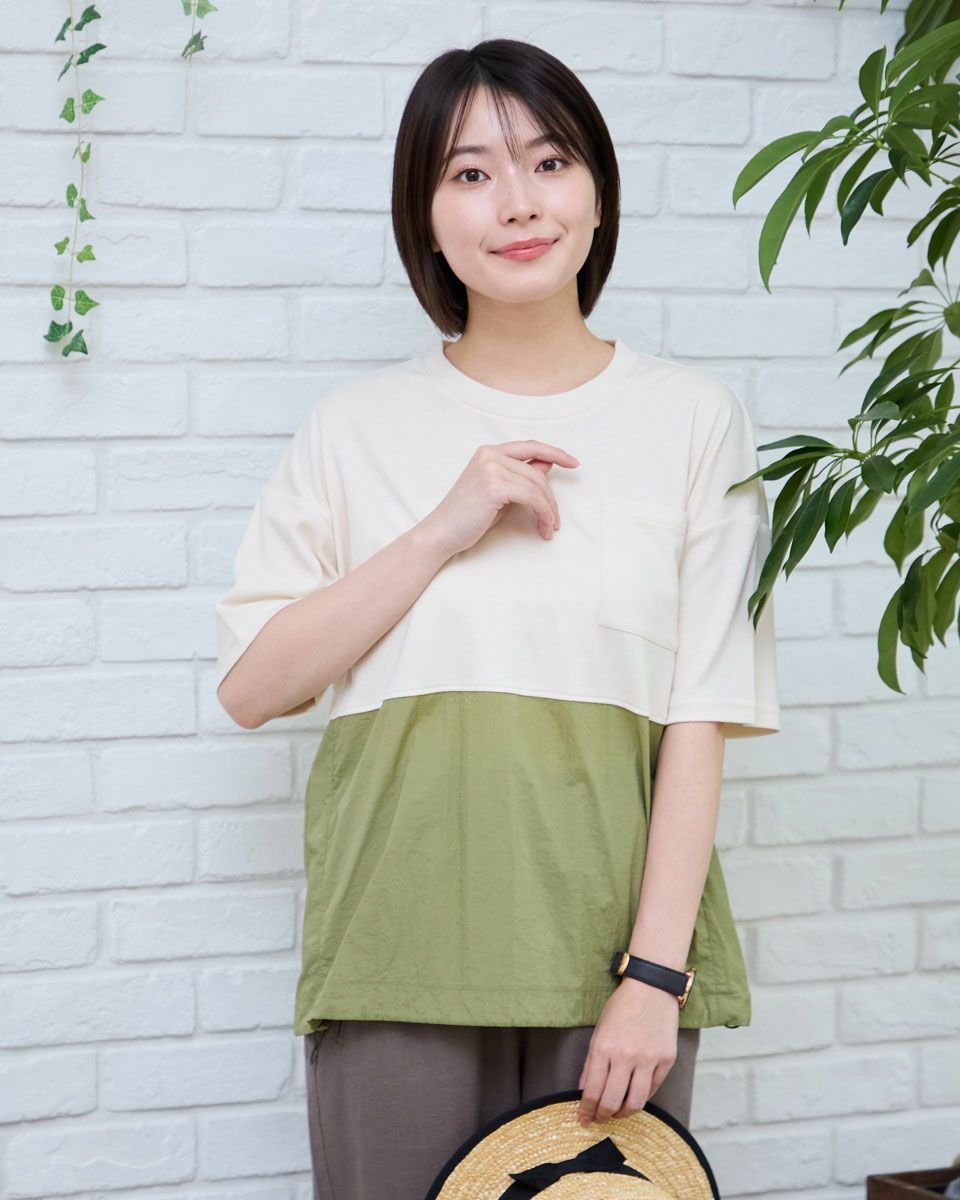 布帛切り替えＴシャツ