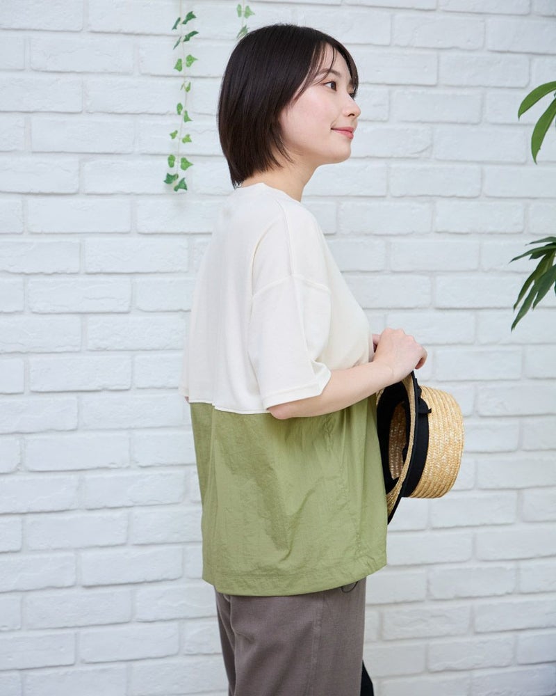 布帛切り替えＴシャツ