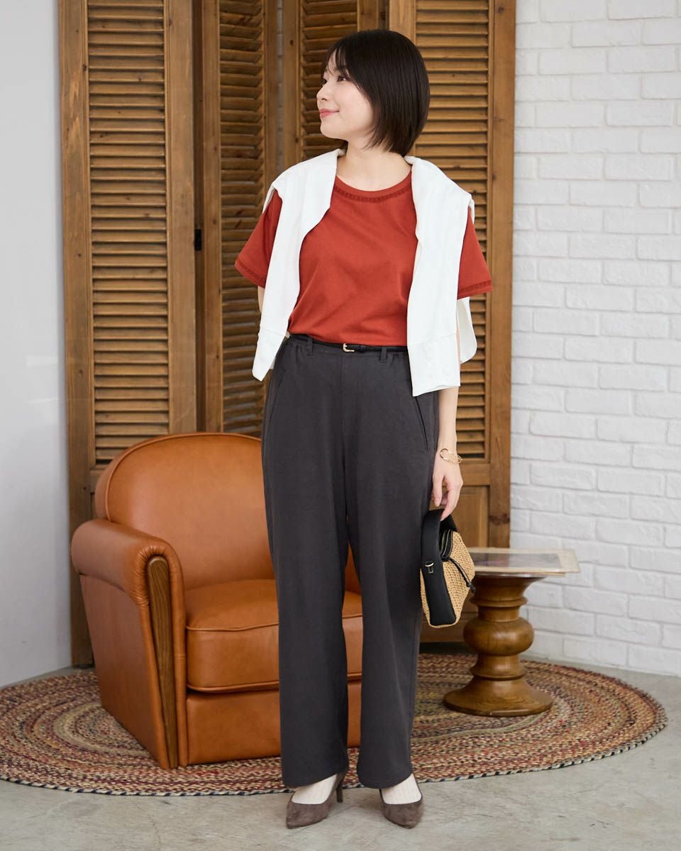 レーヨンリネンストレッチパンツ