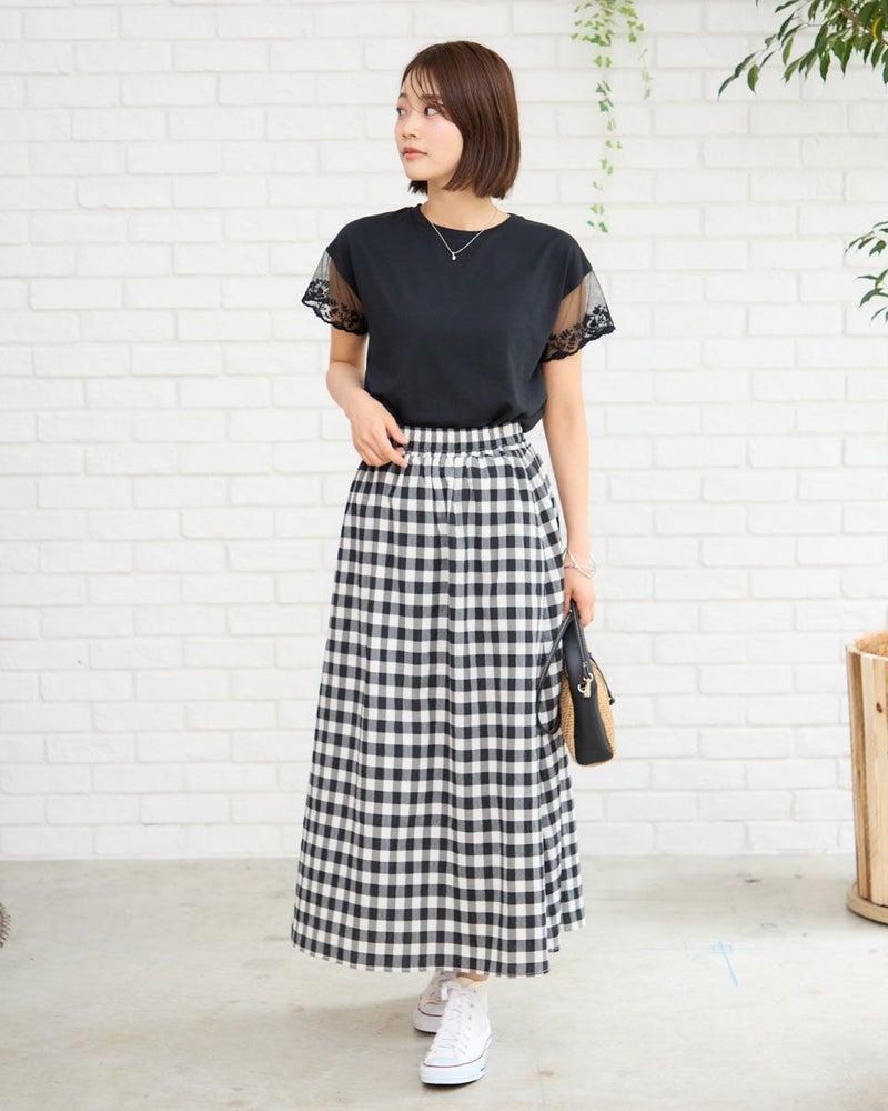 チェックスカート