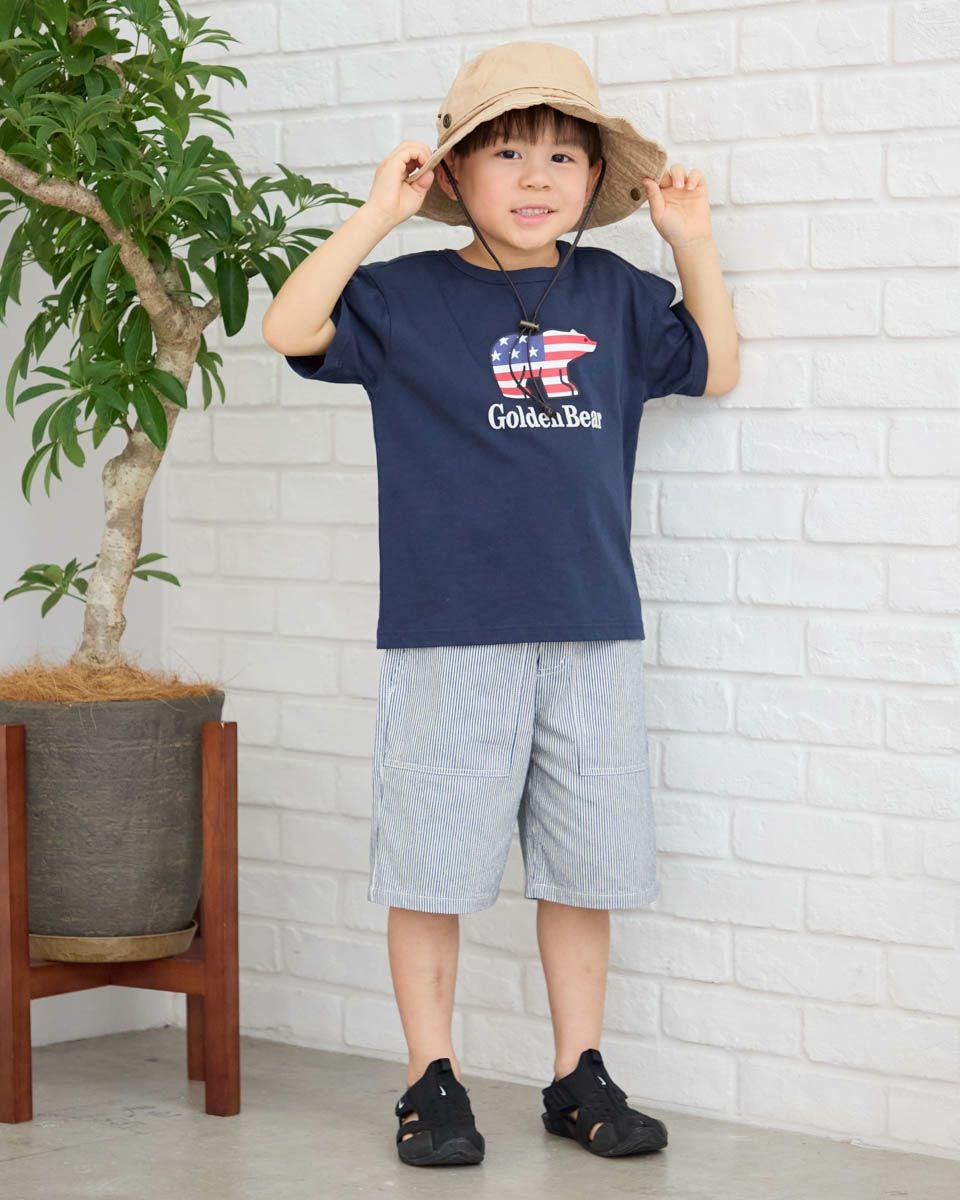belvet 国旗Tシャツブラック BOYS＆GIRLS国旗ベアTシャツ | ゴールデンベアストア
