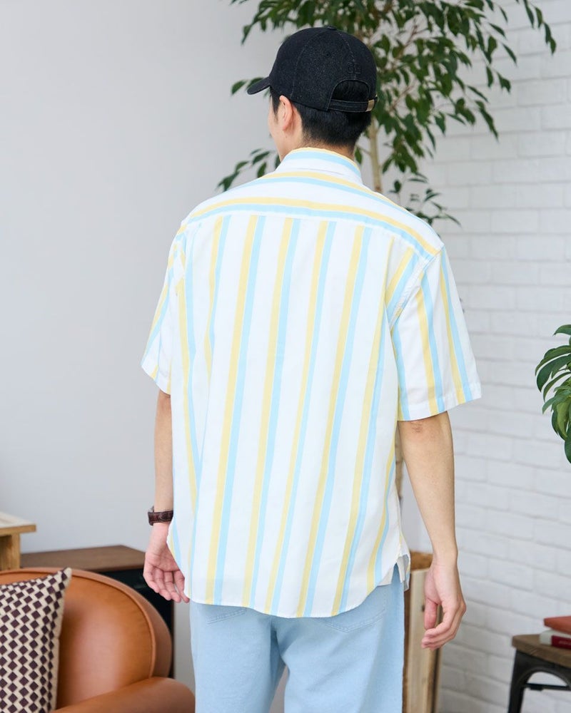 ストライプ半袖シャツ