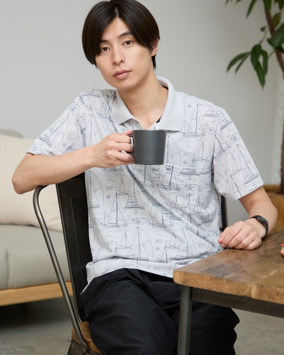 プリントポロシャツ