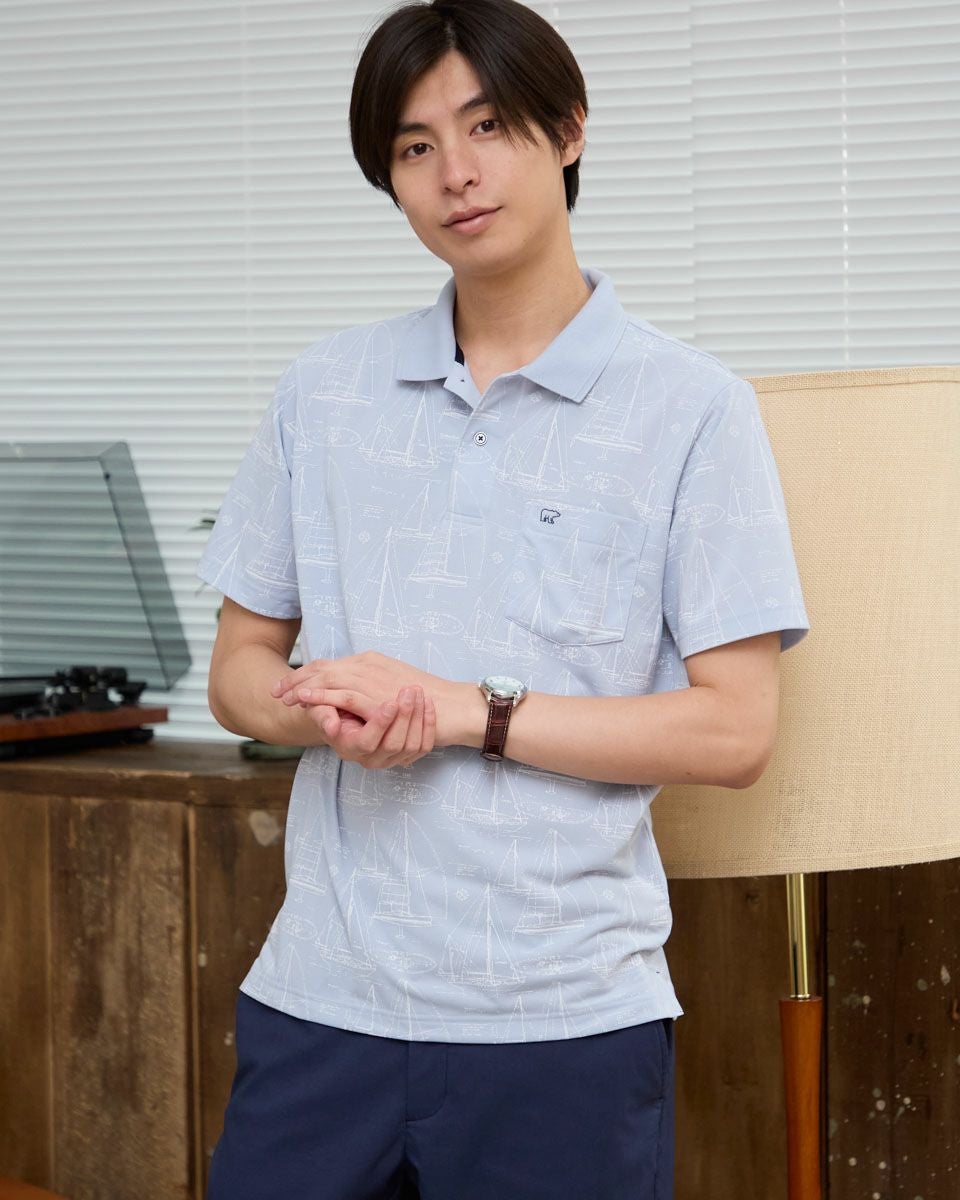 プリントポロシャツ