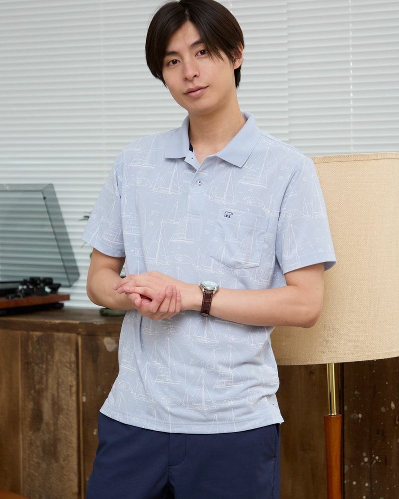 プリントポロシャツ