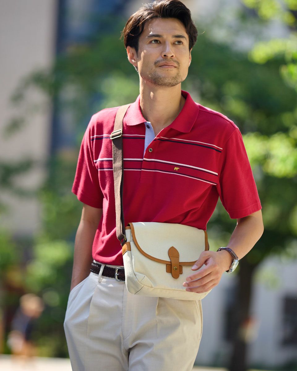 ボーダーポロシャツ