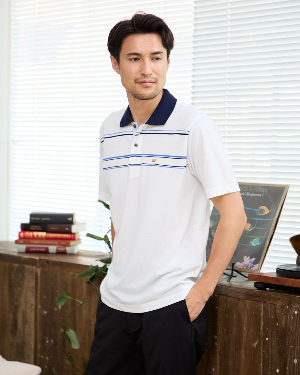 ボーダーポロシャツ