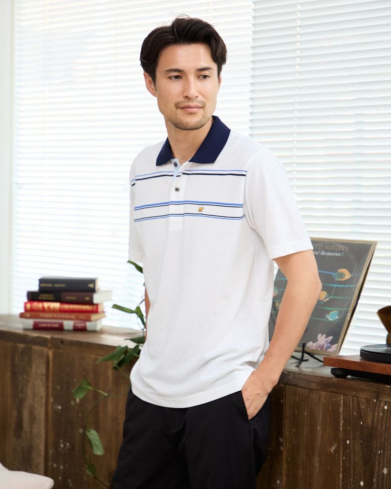 ボーダーポロシャツ