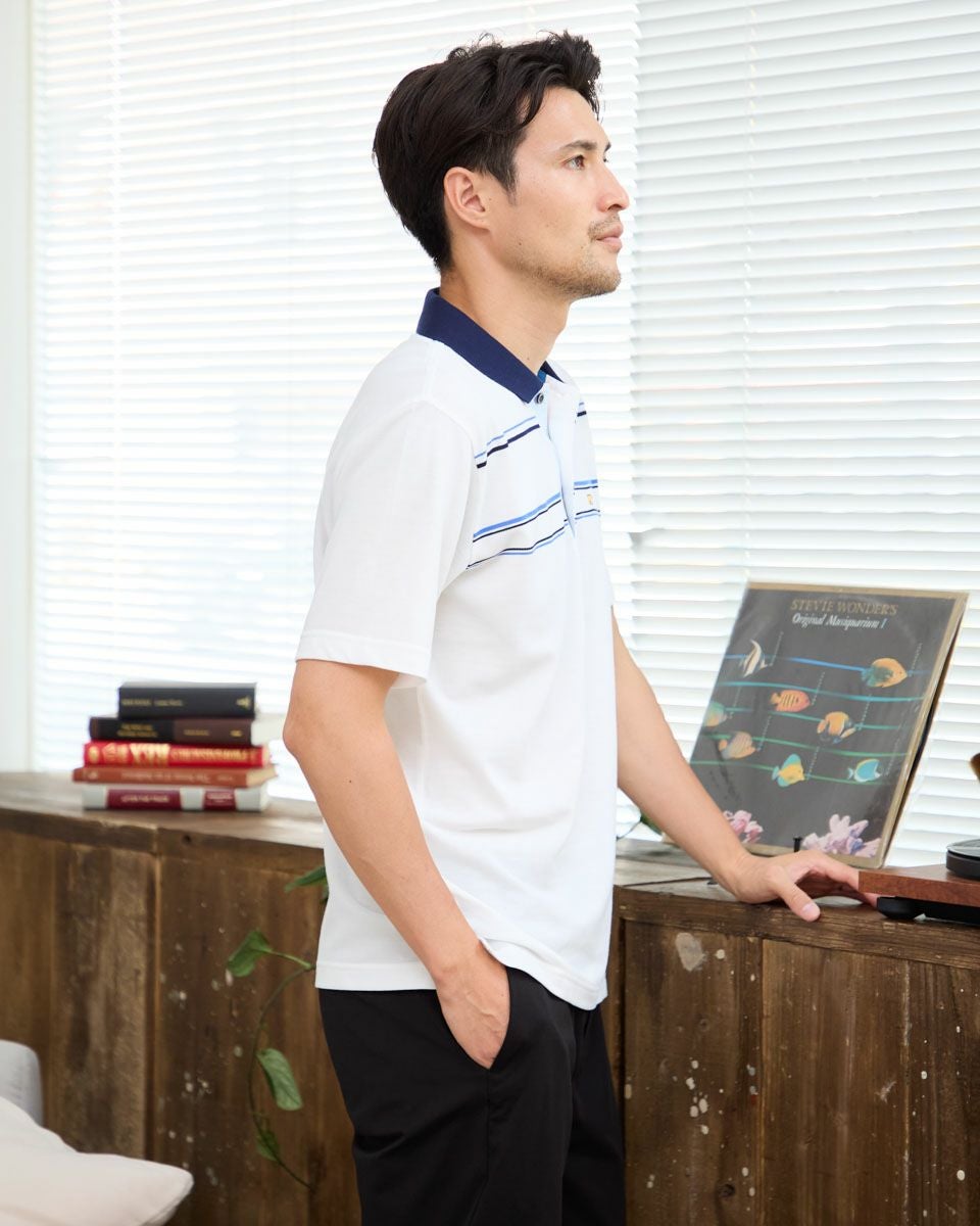 ボーダーポロシャツ