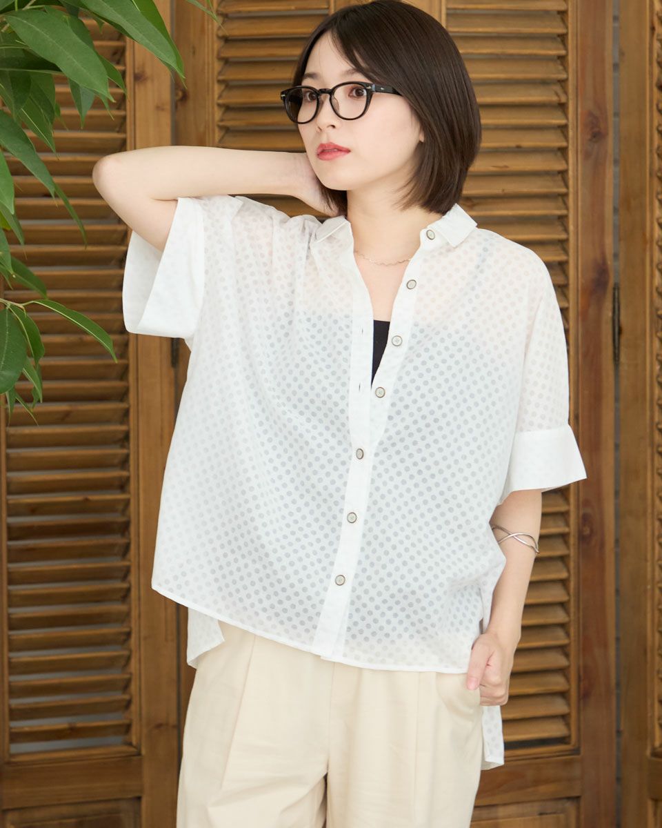 ドルマン袖ブラウス