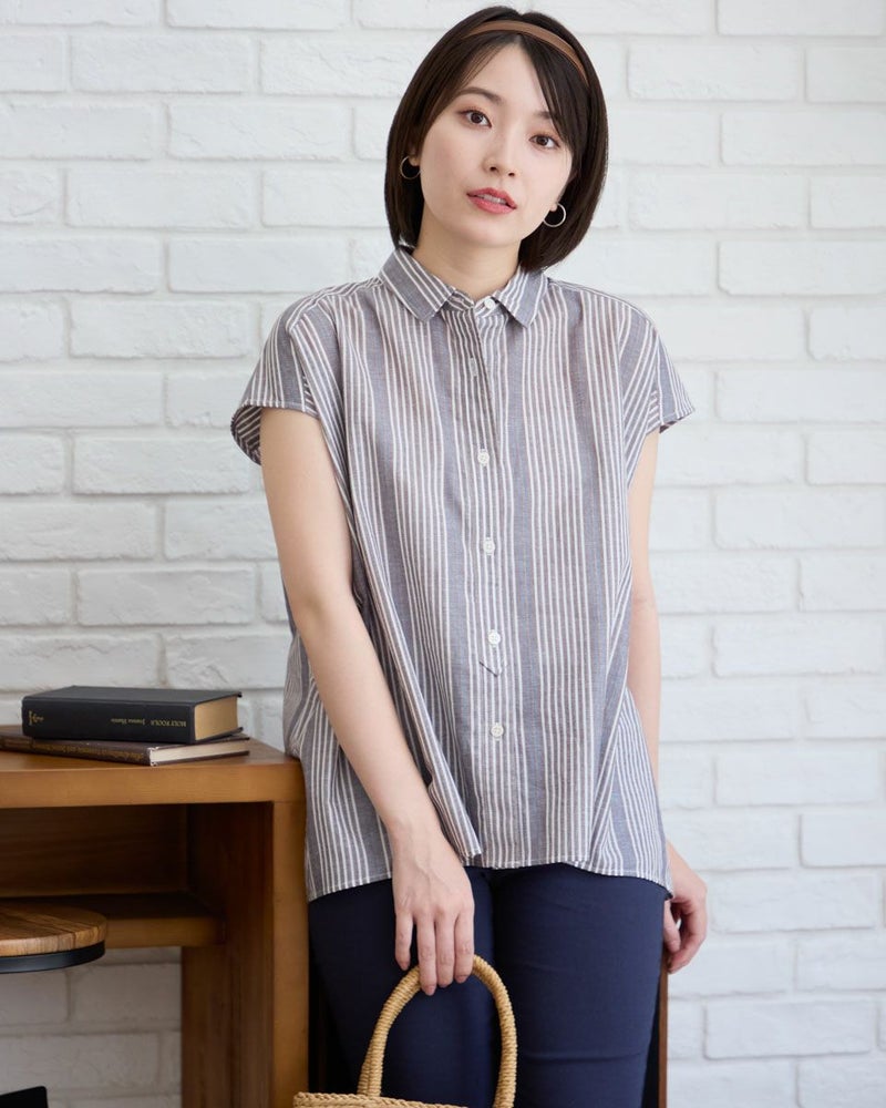 ストライプブラウス