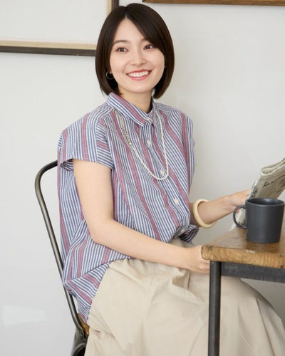 ストライプブラウス