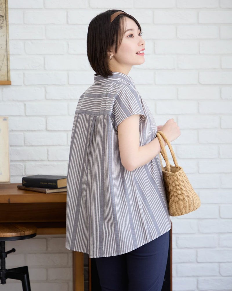 ストライプブラウス