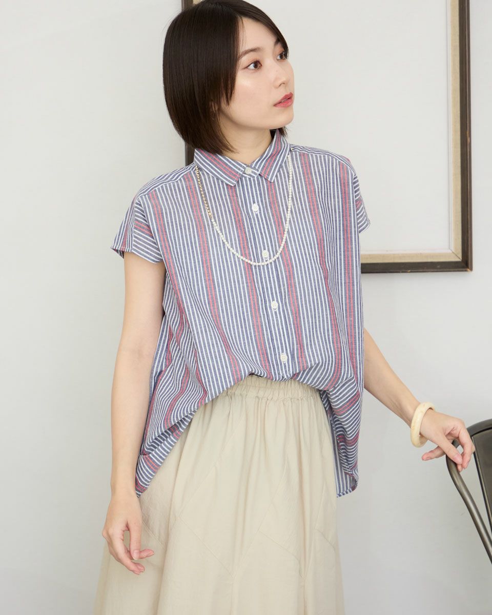 ストライプブラウス