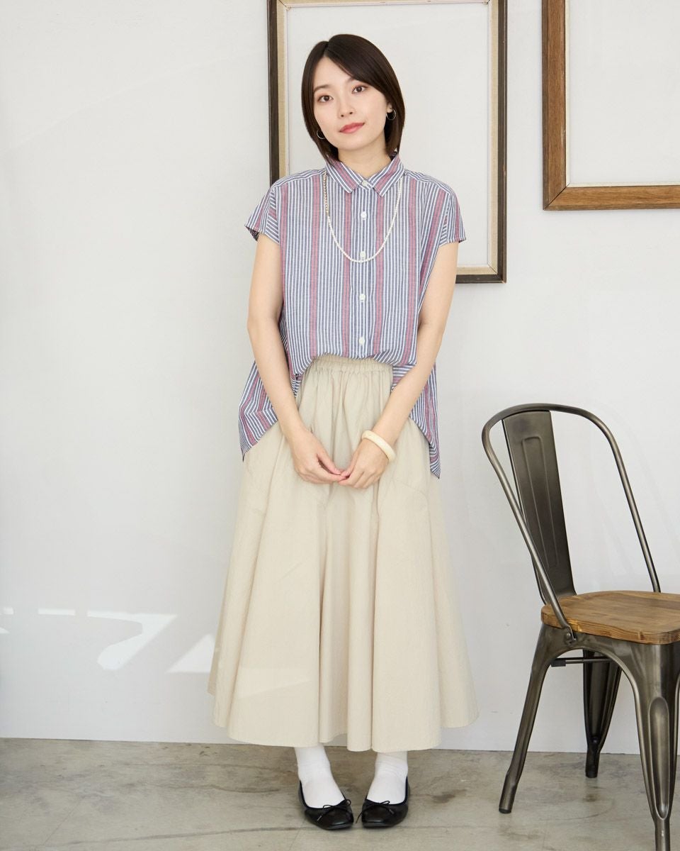 ストライプブラウス