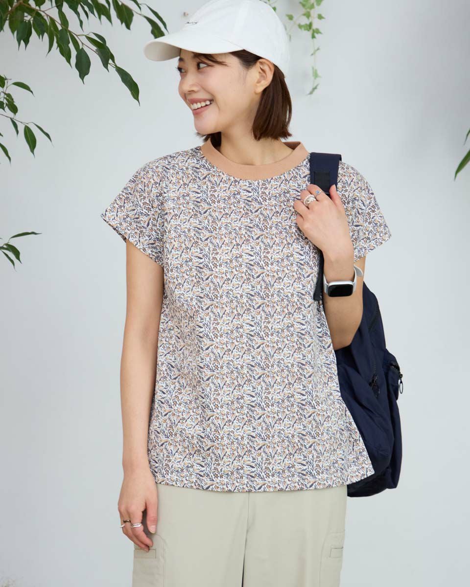 プリントフレンチスリーブＴシャツ