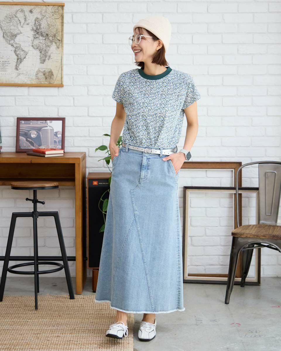 プリントフレンチスリーブＴシャツ