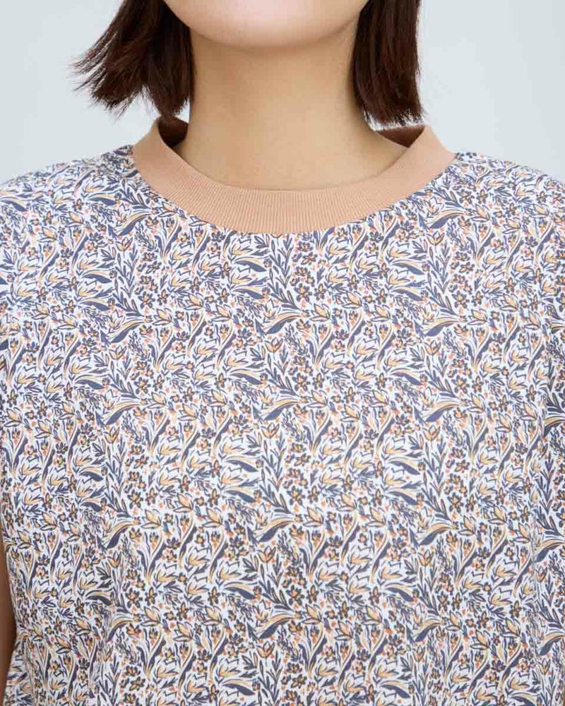 プリントフレンチスリーブＴシャツ