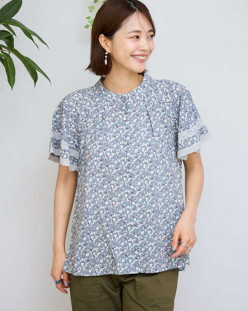 プリントブラウス