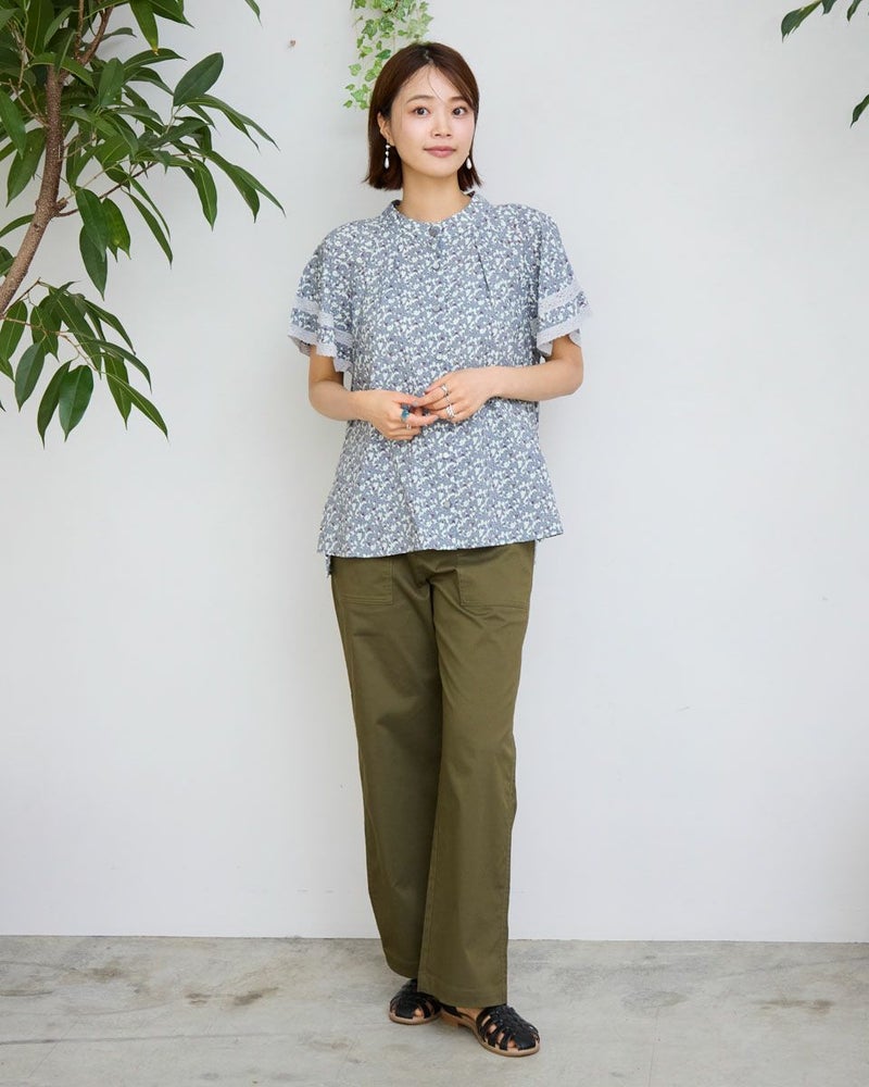 プリントブラウス