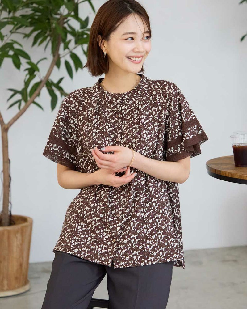 プリントブラウス