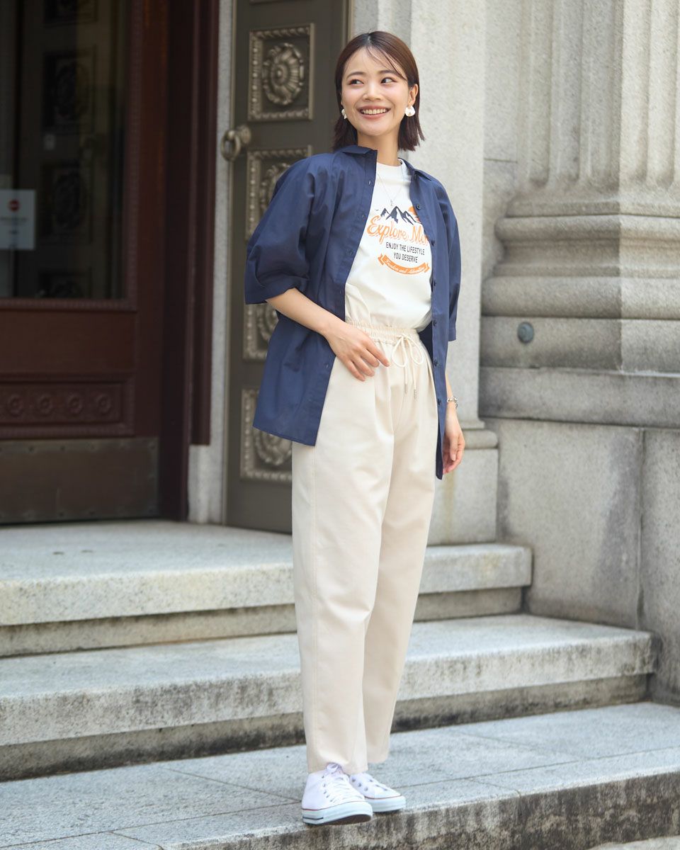 シェルボタンシャイニーシアードルマンシャツ新品ブラウンシャンパンゴールドcft ル シェル ブルー - LE CIEL BLEU | Sheer Wool Shirt w/Neck | RESTIR