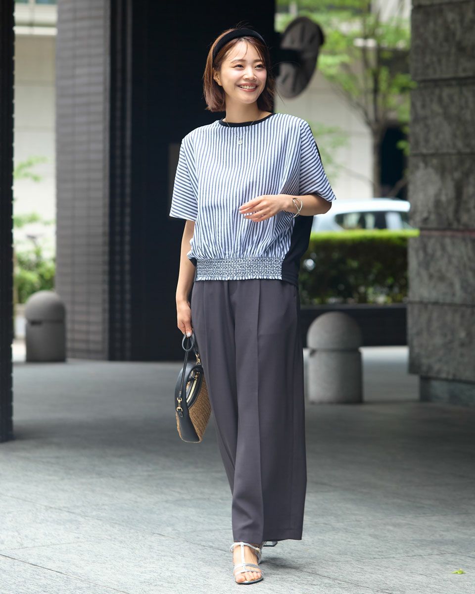 シャーリング使いプルオーバー