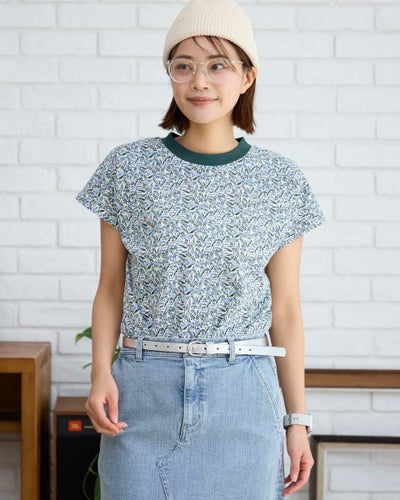 プリントフレンチスリーブＴシャツ