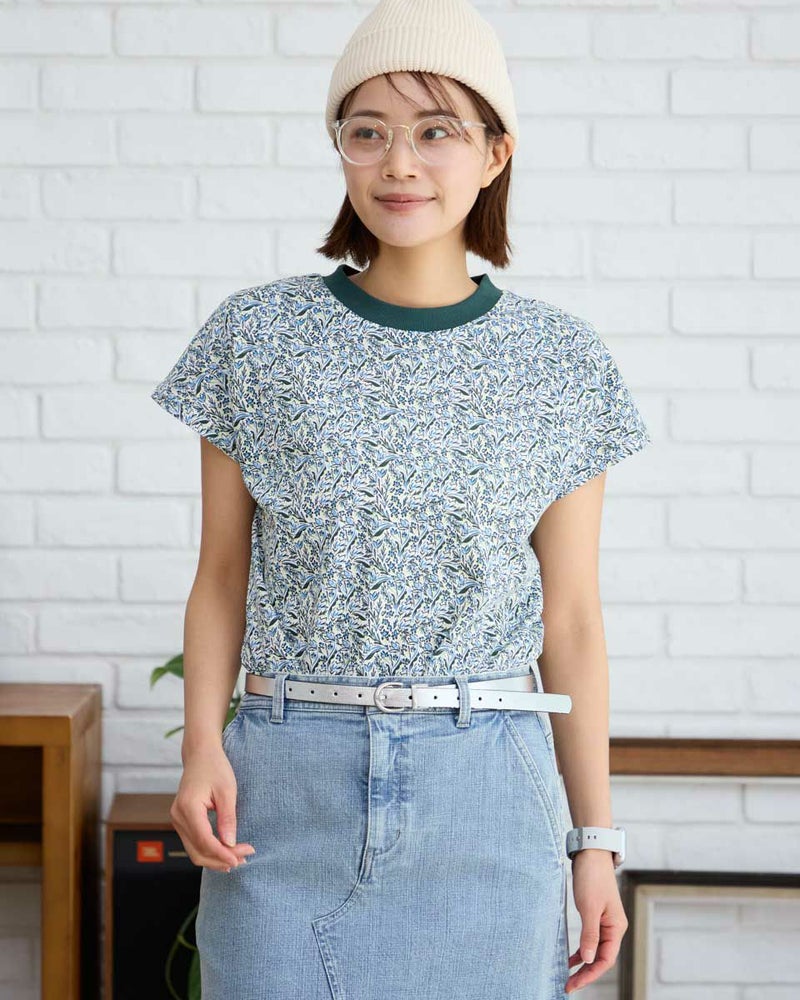 プリントフレンチスリーブＴシャツ