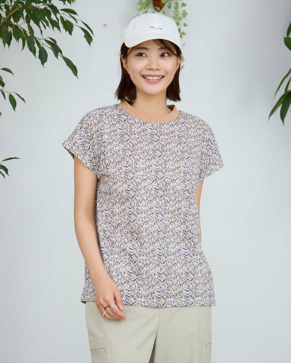 プリントフレンチスリーブＴシャツ
