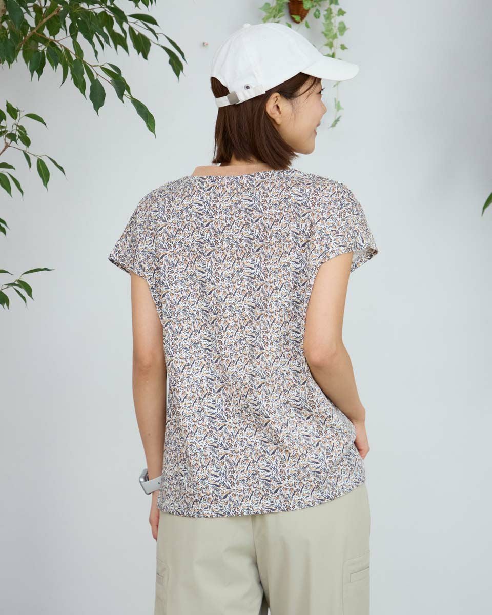 プリントフレンチスリーブＴシャツ