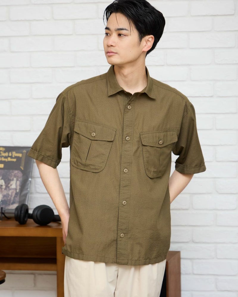 半袖オーバーシャツ