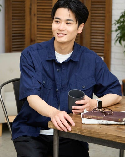 半袖オーバーシャツ