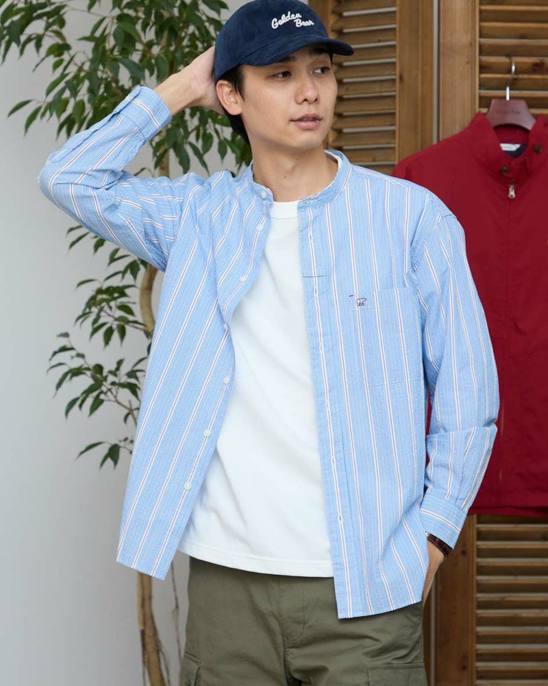 バンドカラーシャツ