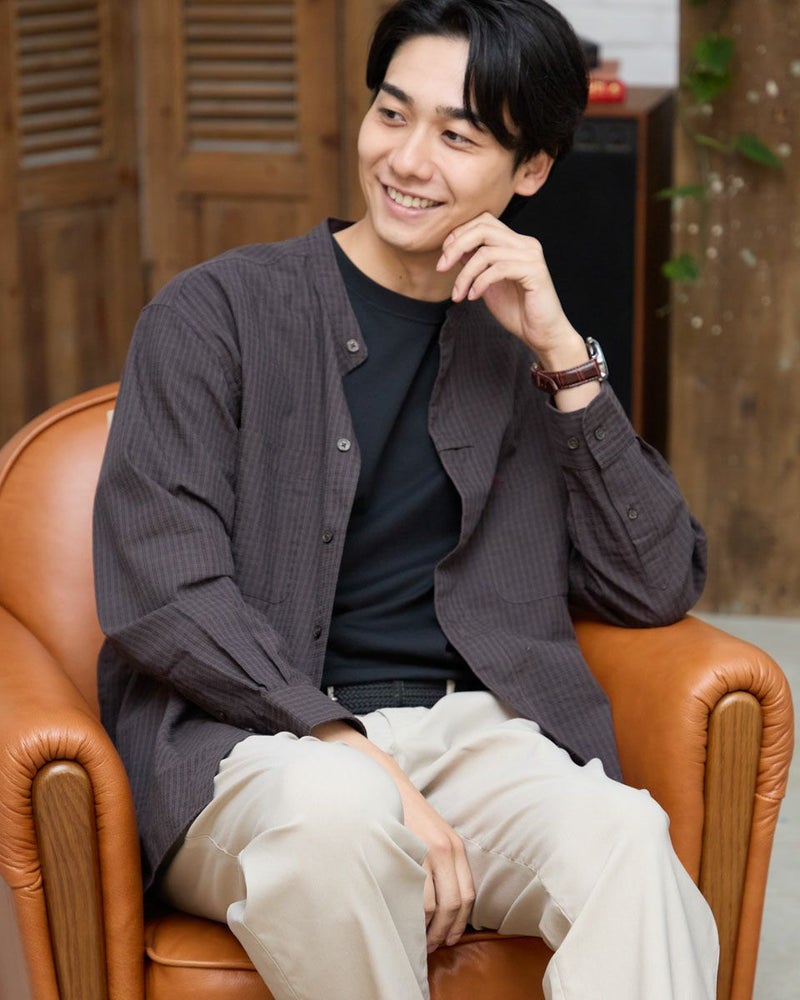 バンドカラーシャツ