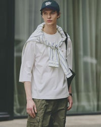 天竺七分袖Tシャツ