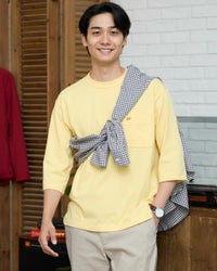 天竺七分袖Tシャツ