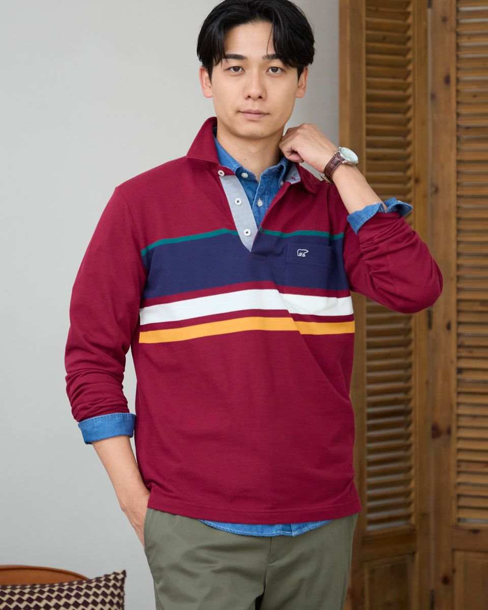 長袖ポロシャツ