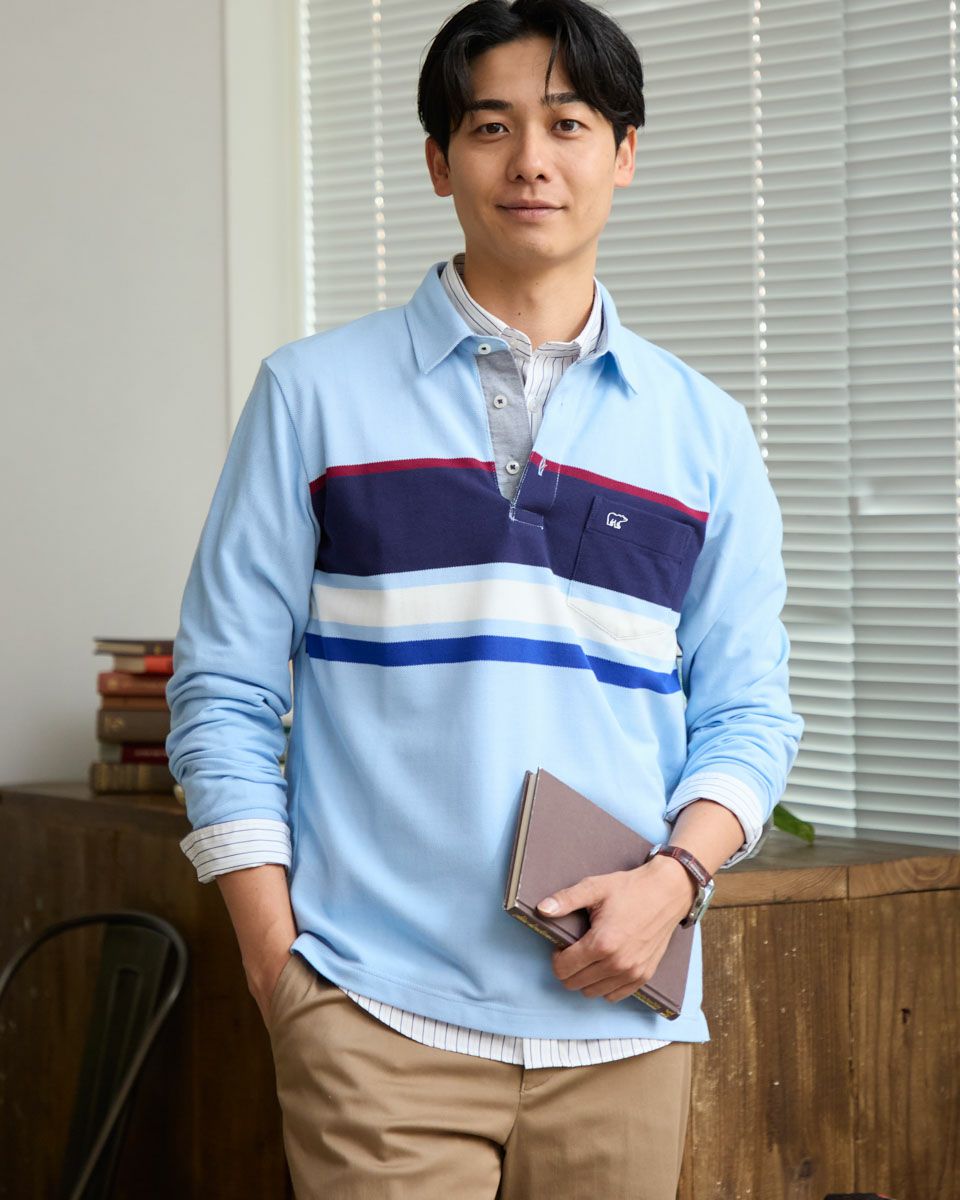 長袖ポロシャツ