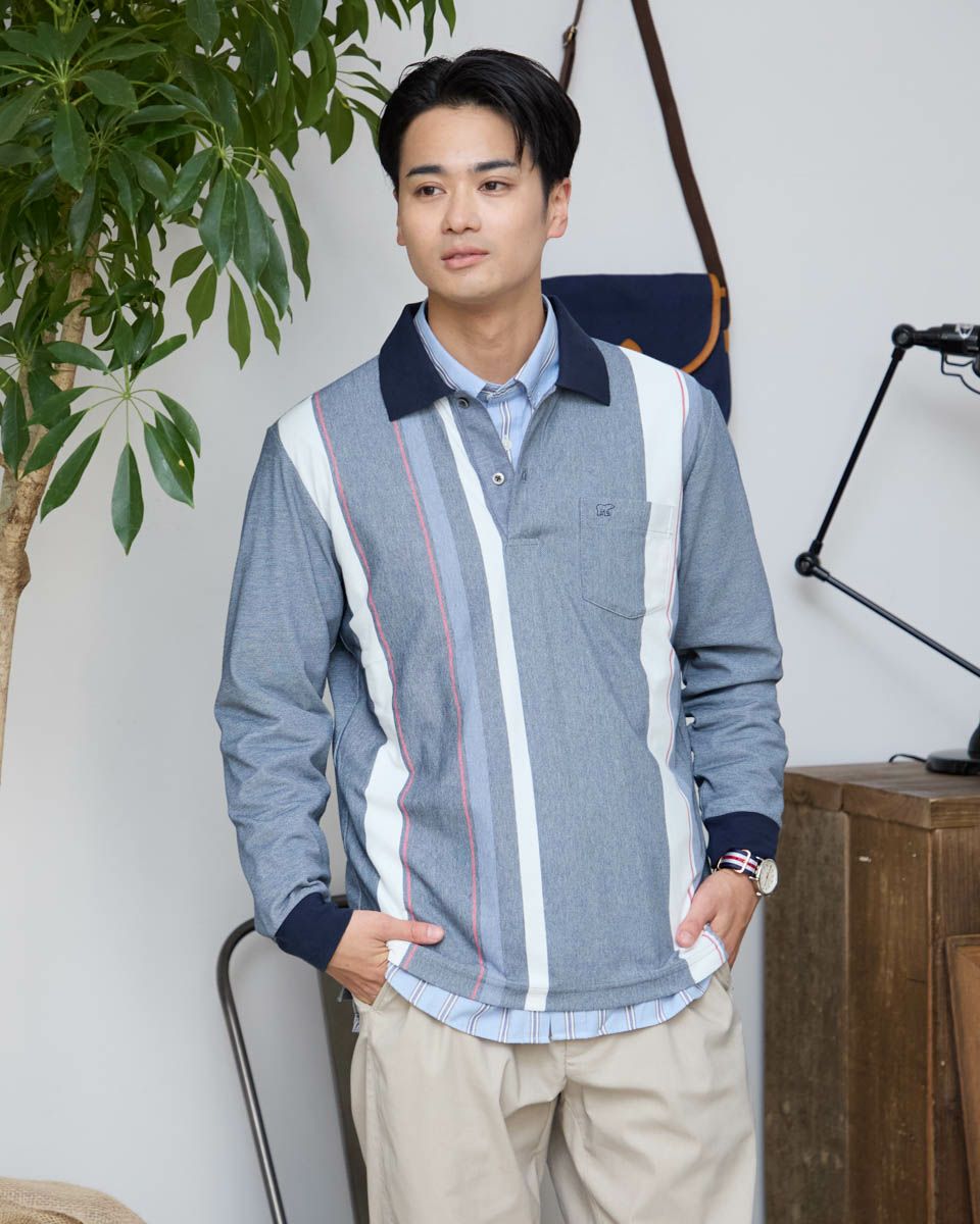 Golden Bear長袖ポロシャツ