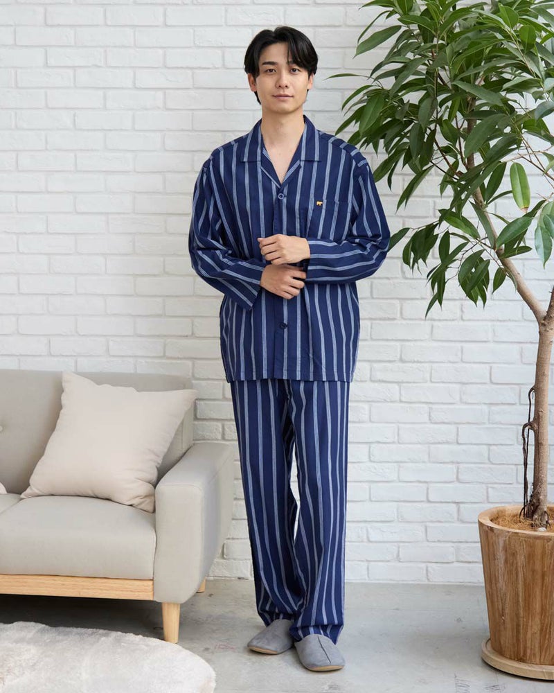 ヘンリボンテーラードパジャマ