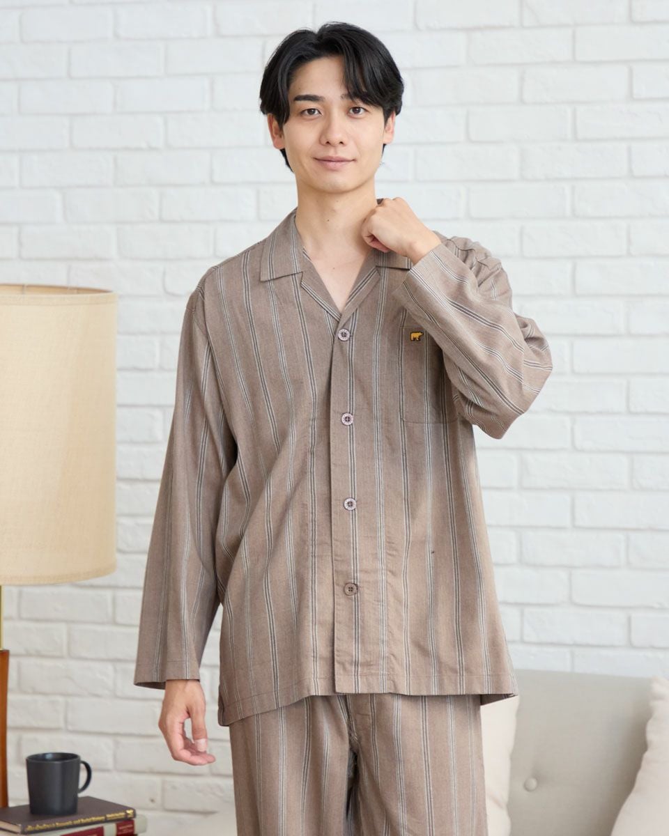 ヘンリボンテーラードパジャマ