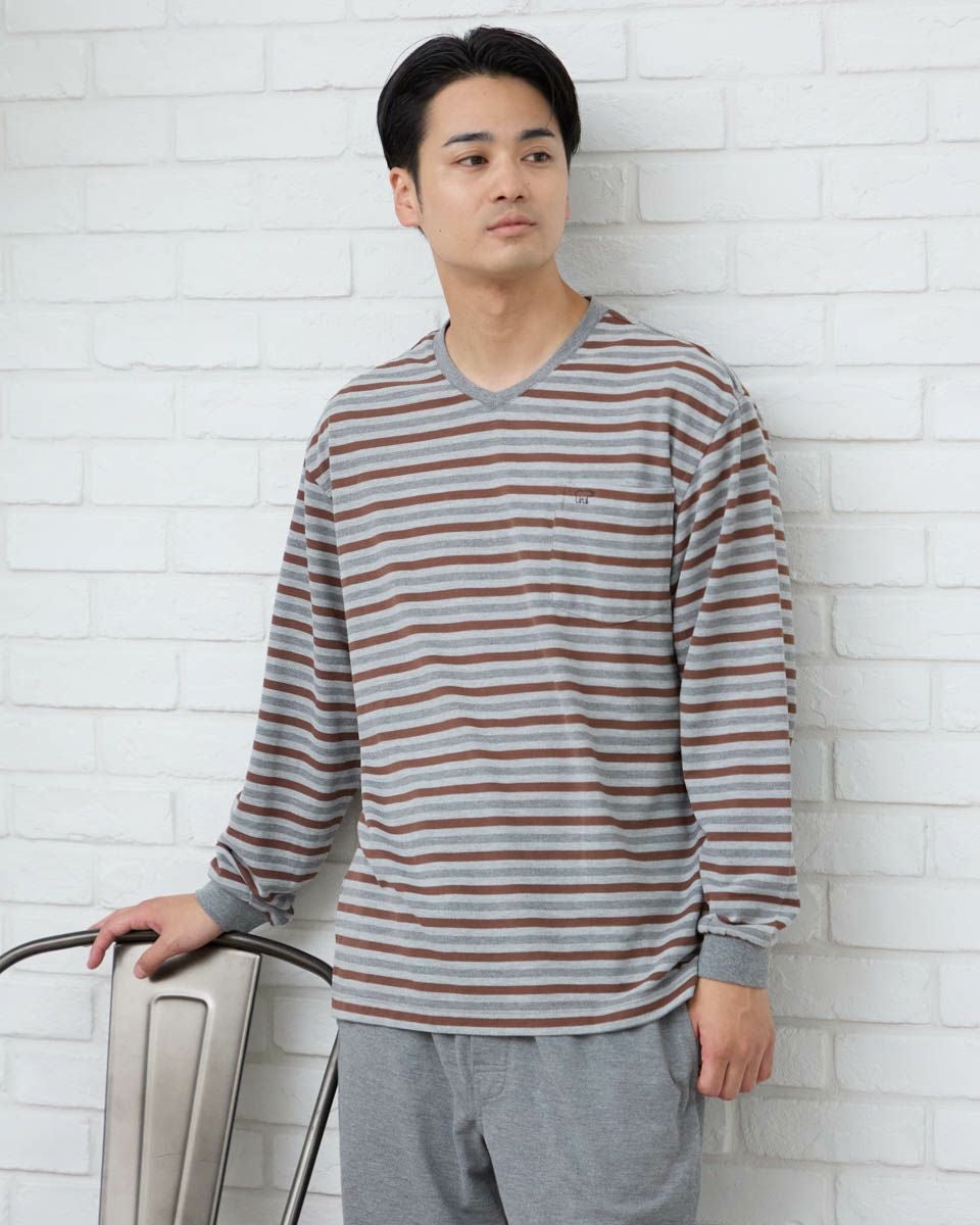 Home WearVネックボーダーパジャマ | ゴールデンベアストア
