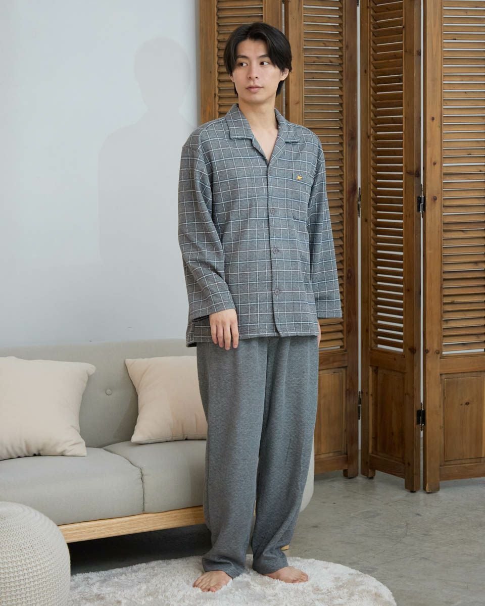 裏起毛テーラードパジャマ