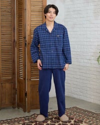 裏起毛テーラードパジャマ