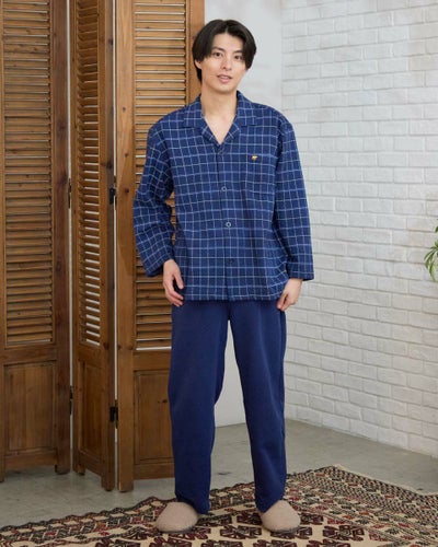 裏起毛テーラードパジャマ