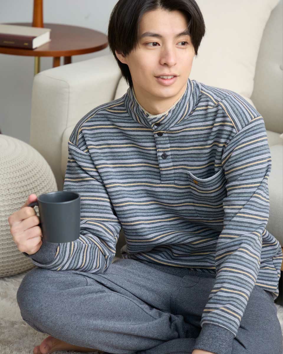 Home Wearハイネック起毛ボーダー | ゴールデンベアストア