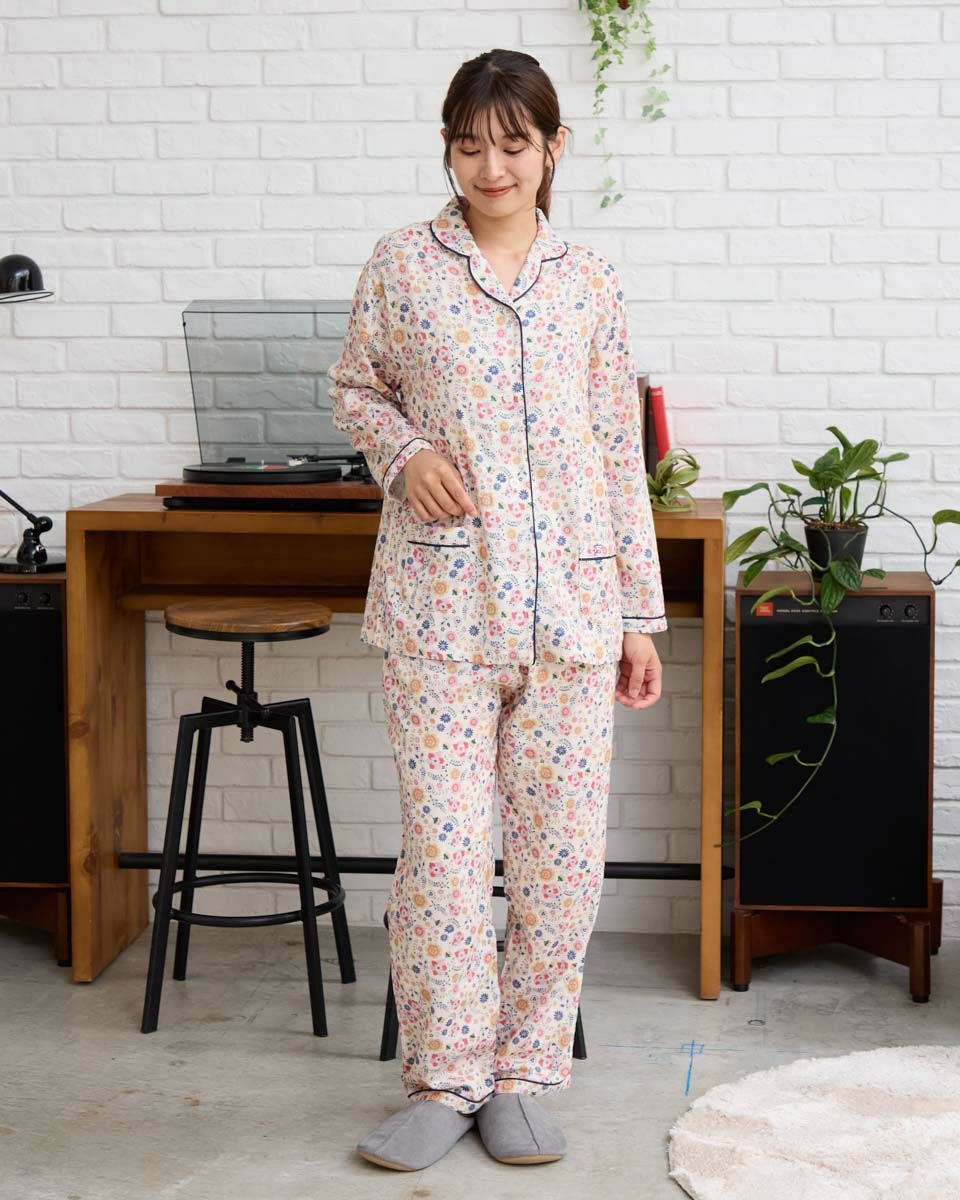 Home Wear花柄テーラードパジャマ | ゴールデンベアストア