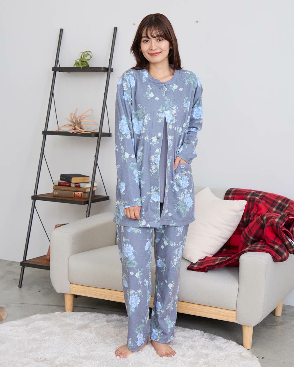 裏起毛アンサンブルパジャマ