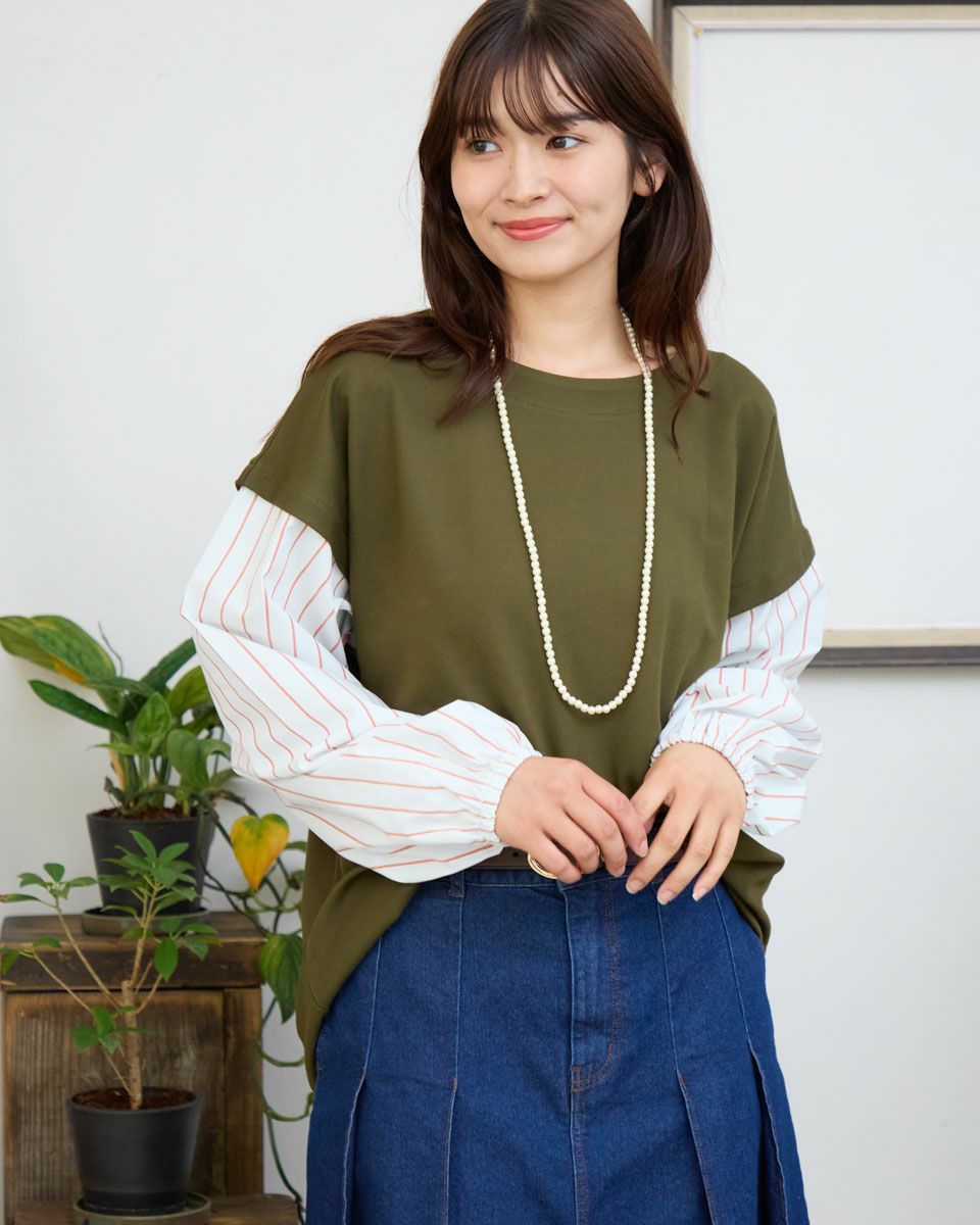 Golden Bearストライプ袖チュニック | ゴールデンベアストア Golden Bearストライプ袖チュニック | ゴールデンベアストア